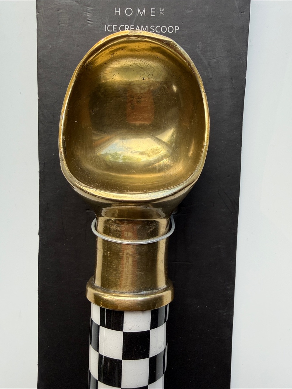 Tahari Checkered Black & White Ice Cream Scoop - Picture 4 of 7